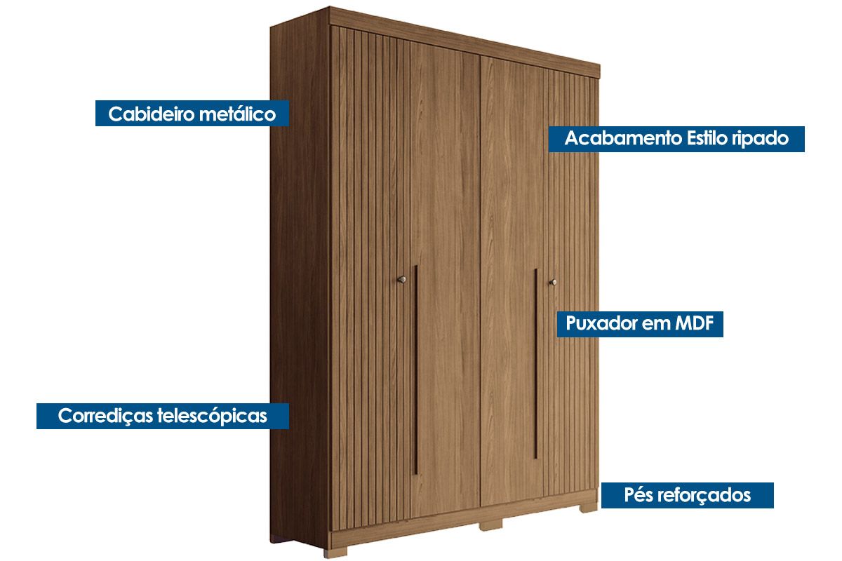 Conjunto Quarto Guarda Roupa + Cômoda QC329 S. Andirá