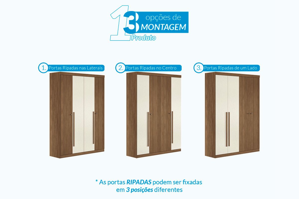 Conjunto Quarto Guarda Roupa + Cômoda QC335 S. Andirá