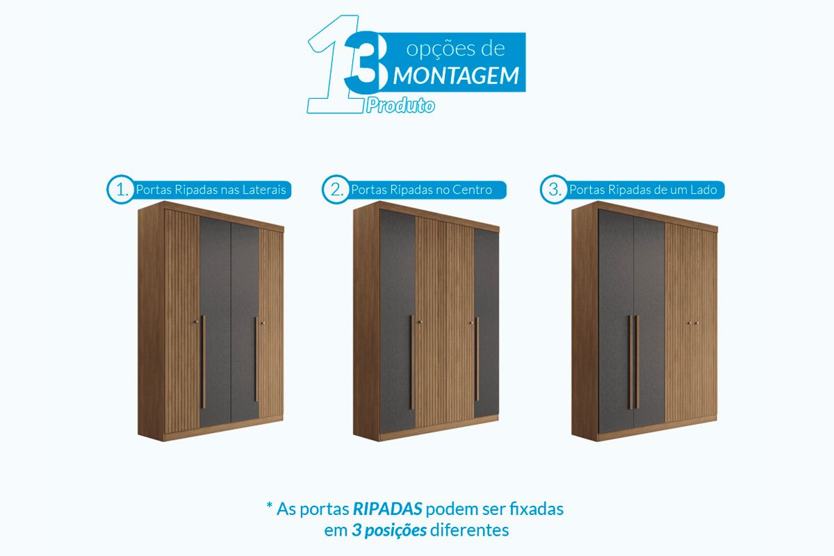 Conjunto Quarto Guarda Roupa + Cômoda QC337 S. Andirá
