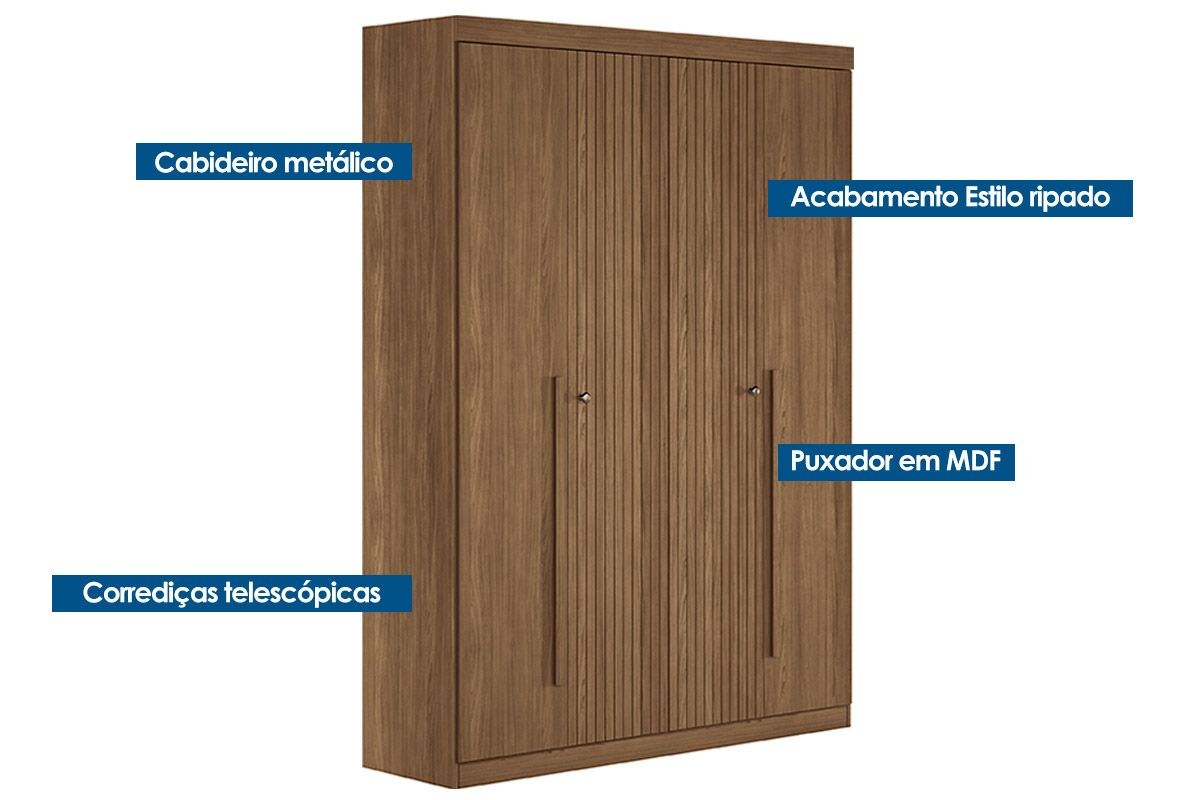 Conjunto Quarto Guarda Roupa + Cômoda QC339 S. Andirá