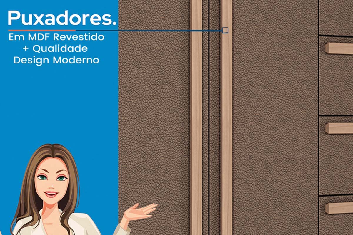 Conjunto Quarto Guarda Roupa + Cômoda QC340 S. Andirá