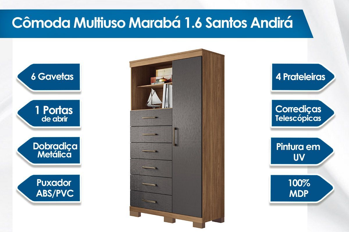 Conjunto Quarto Guarda Roupa + Cômoda QC346 S. Andirá