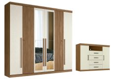 Conjunto Quarto Guarda Roupa + Cômoda QC358 S. Andirá