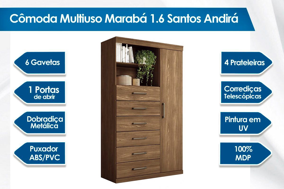 Conjunto Quarto Guarda Roupa + Cômoda QC361 S. Andirá
