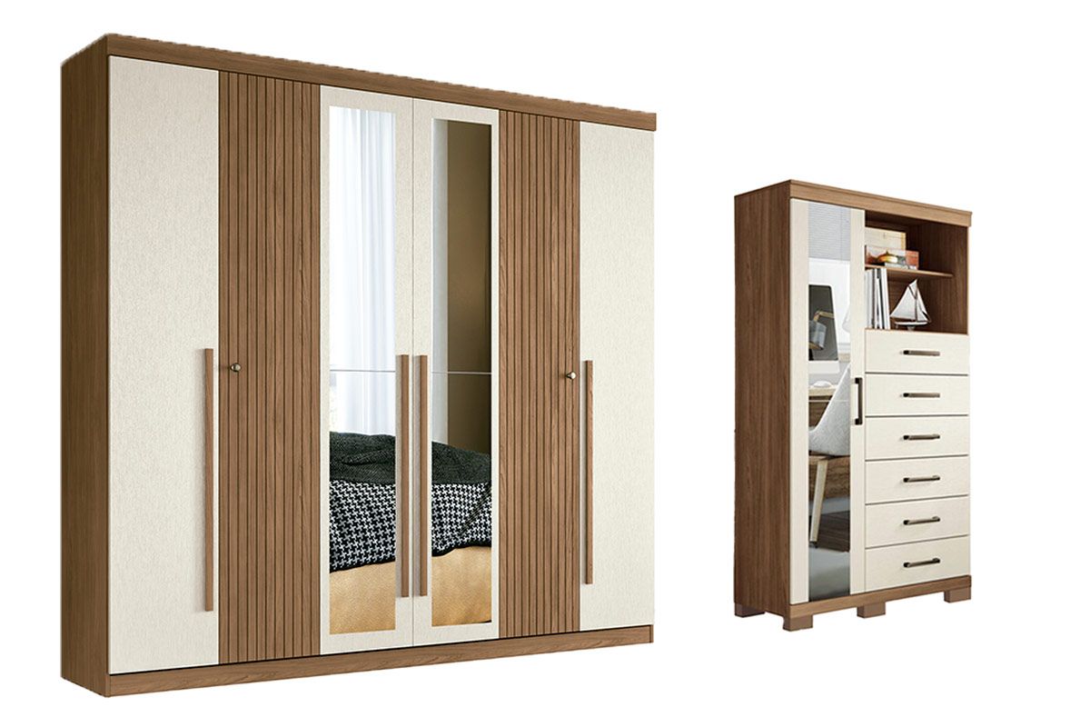 Conjunto Quarto Guarda Roupa + Cômoda QC363 S. Andirá