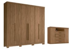 Conjunto Quarto Guarda Roupa + Cômoda QC367 S. Andirá