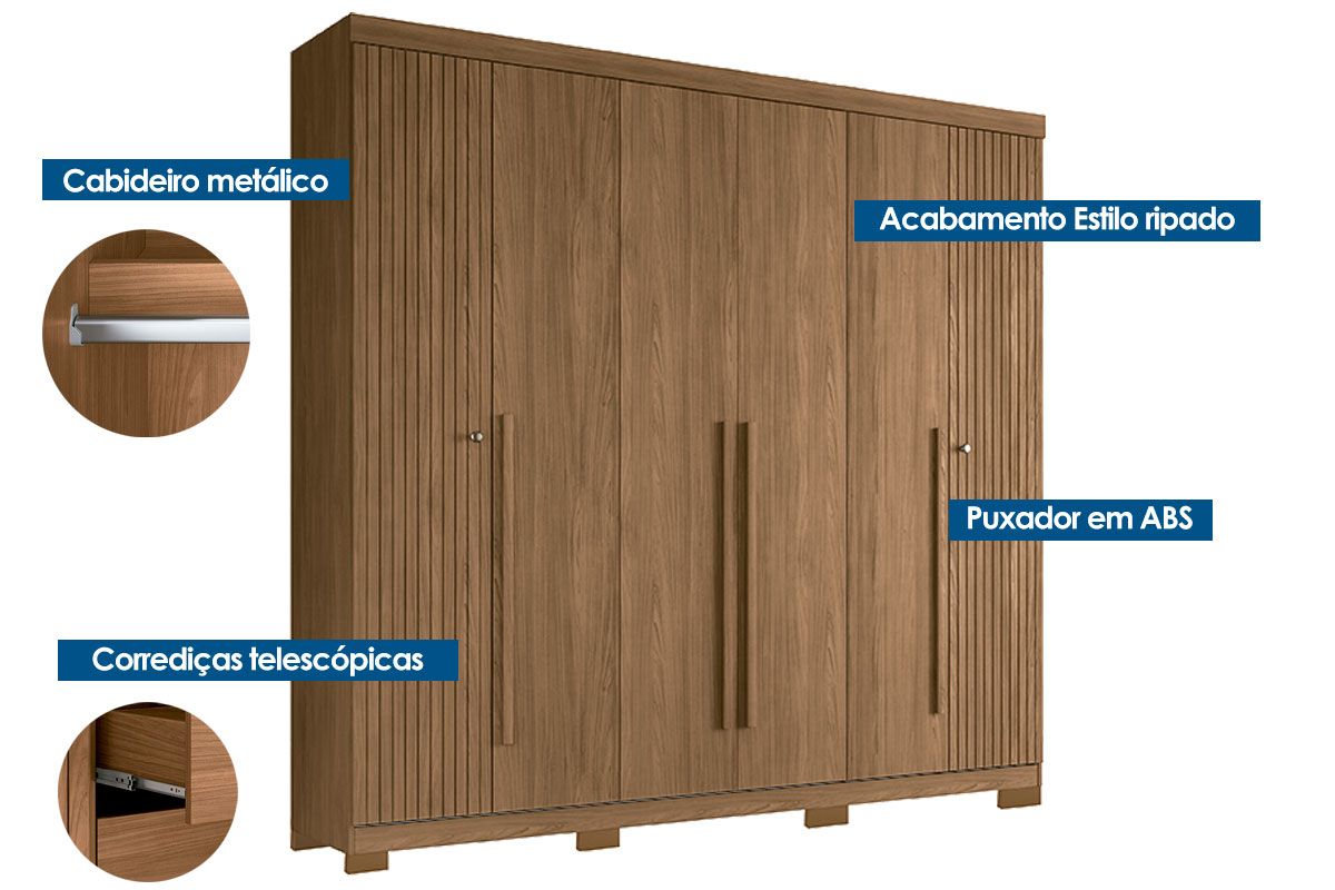 Conjunto Quarto Guarda Roupa + Cômoda QC367 S. Andirá