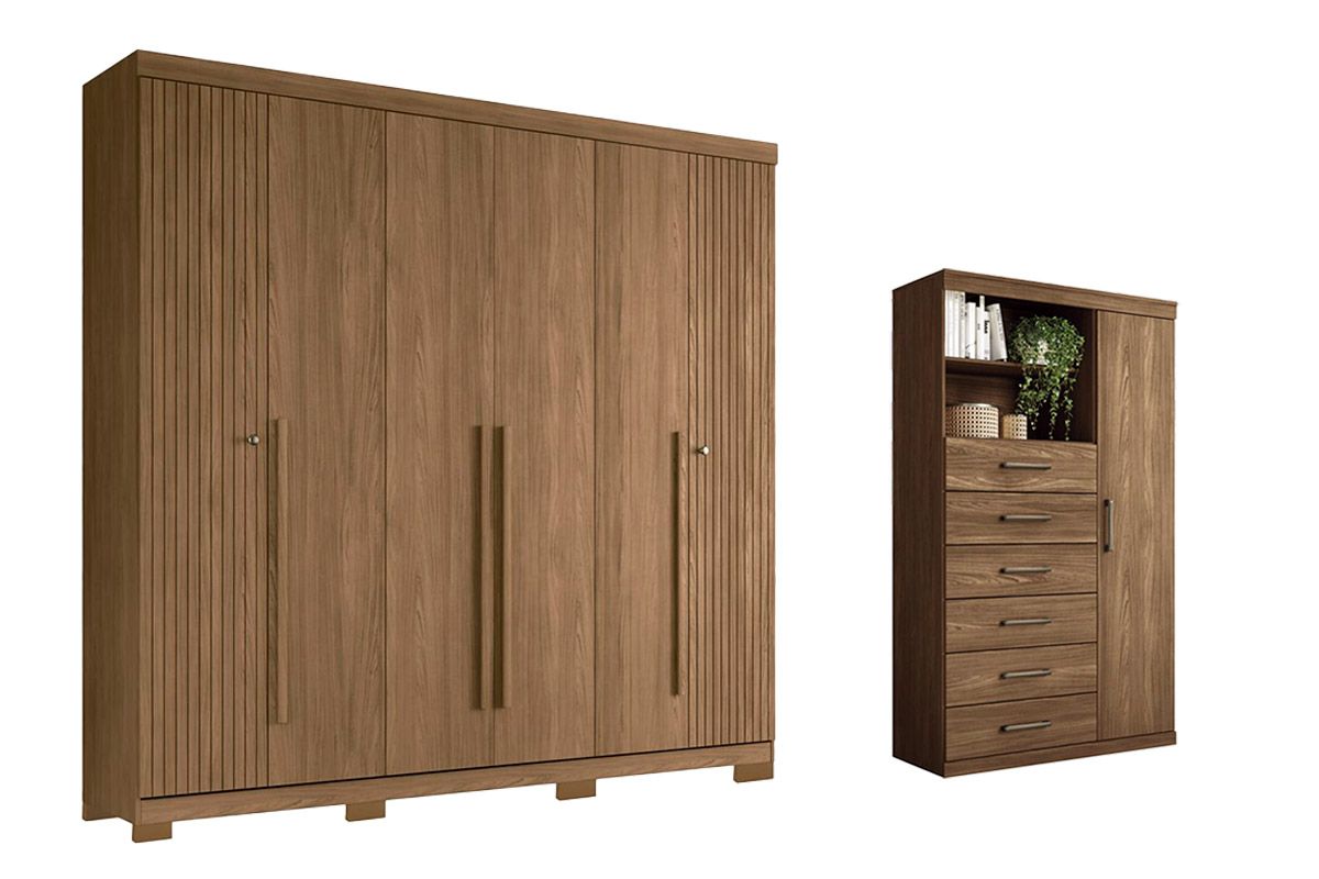 Conjunto Quarto Guarda Roupa + Cômoda QC370 S. Andirá