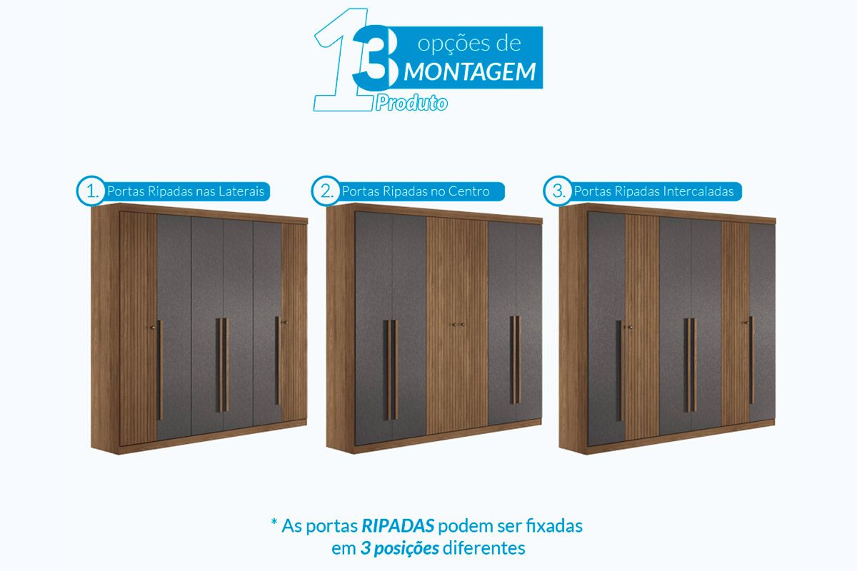 Conjunto Quarto Guarda Roupa + Cômoda QC370 S. Andirá