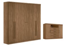 Conjunto Quarto Guarda Roupa + Cômoda QC375 S. Andirá