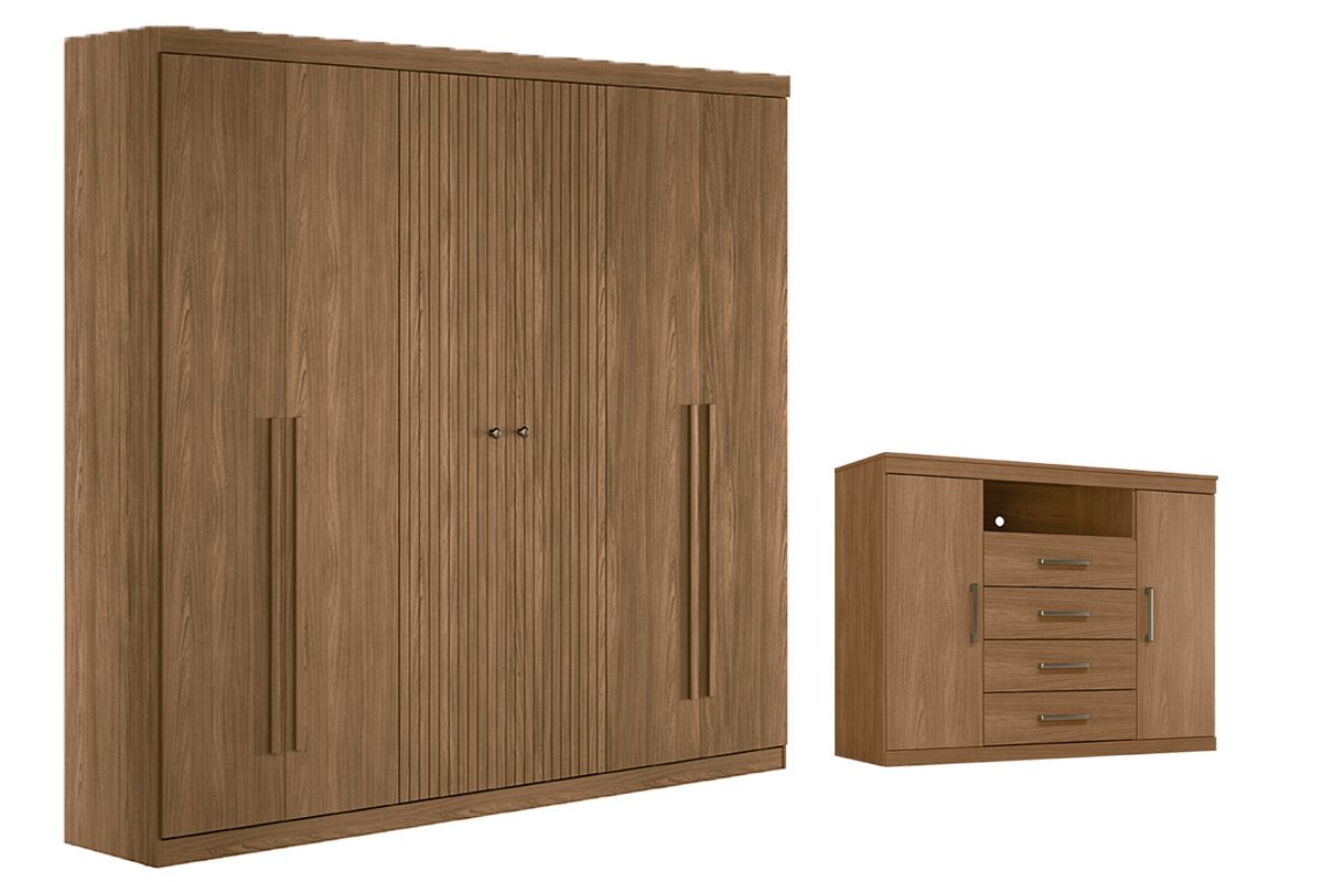 Conjunto Quarto Guarda Roupa + Cômoda QC375 S. Andirá