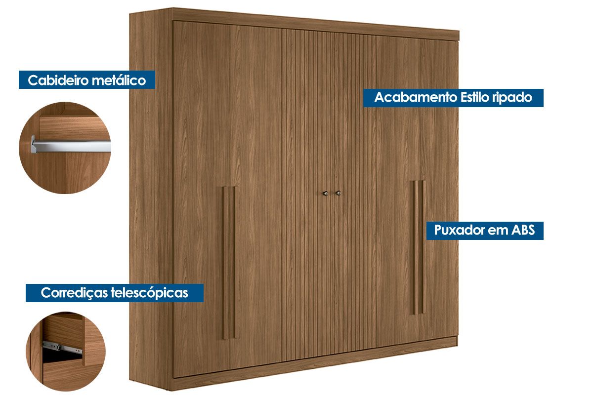 Conjunto Quarto Guarda Roupa + Cômoda QC375 S. Andirá