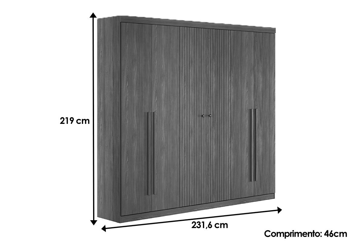 Conjunto Quarto Guarda Roupa + Cômoda QC375 S. Andirá