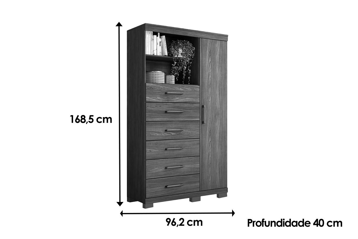 Conjunto Quarto Guarda Roupa + Cômoda QC385 S. Andirá