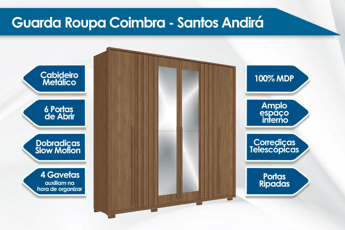 Conjunto Quarto Guarda Roupa + Cômoda QC388 S. Andirá