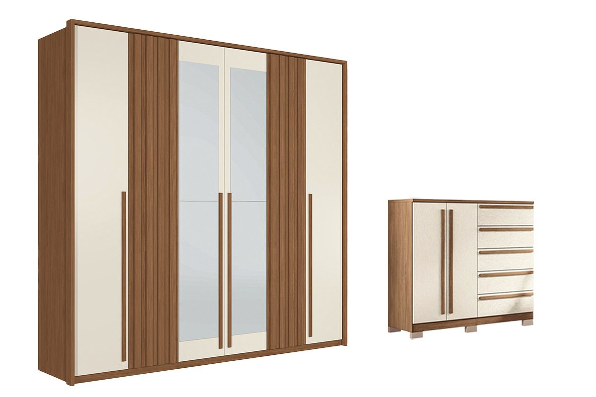 Conjunto Quarto Guarda Roupa + Cômoda QC395 S. Andirá