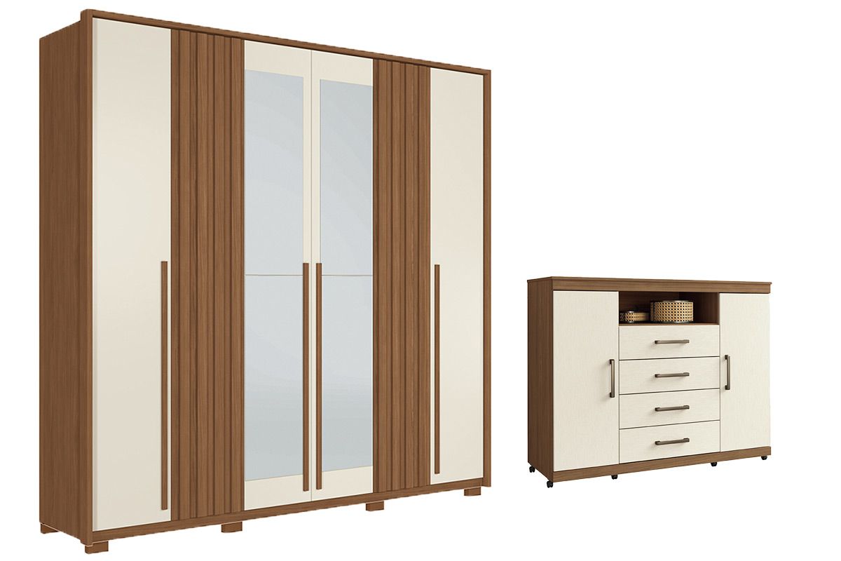 Conjunto Quarto Guarda Roupa + Cômoda QC401 S. Andirá