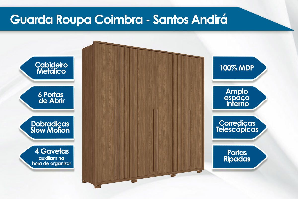 Conjunto Quarto Guarda Roupa + Cômoda QC402 S. Andirá