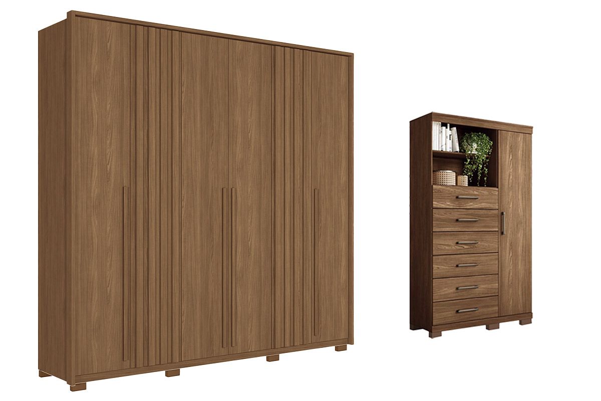 Conjunto Quarto Guarda Roupa + Cômoda QC408 S. Andirá