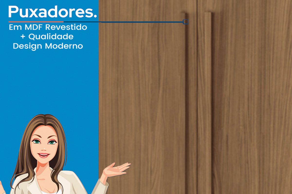 Guarda Roupa Casal + Cômoda QC409 Santos Andirá