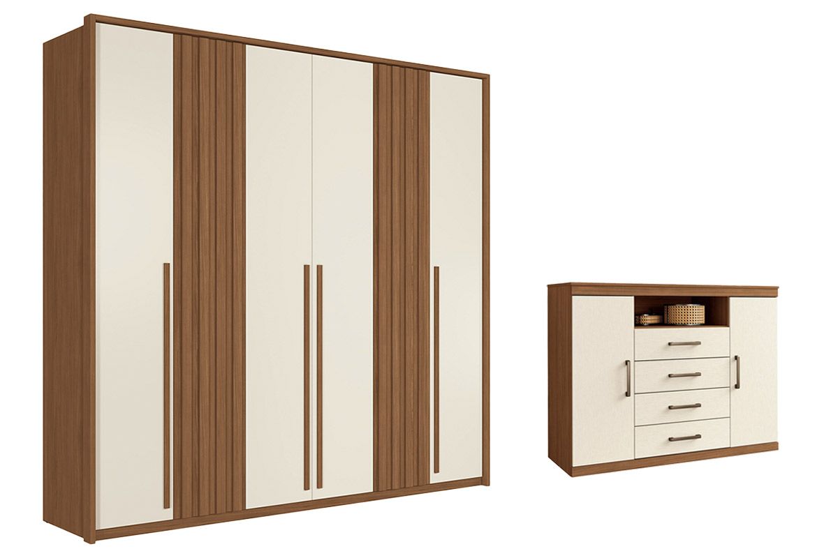 Conjunto Quarto Guarda Roupa + Cômoda QC411 S. Andirá