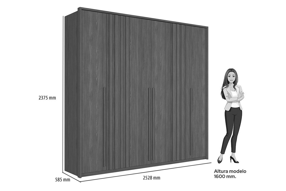 Conjunto Quarto Guarda Roupa + Cômoda QC411 S. Andirá
