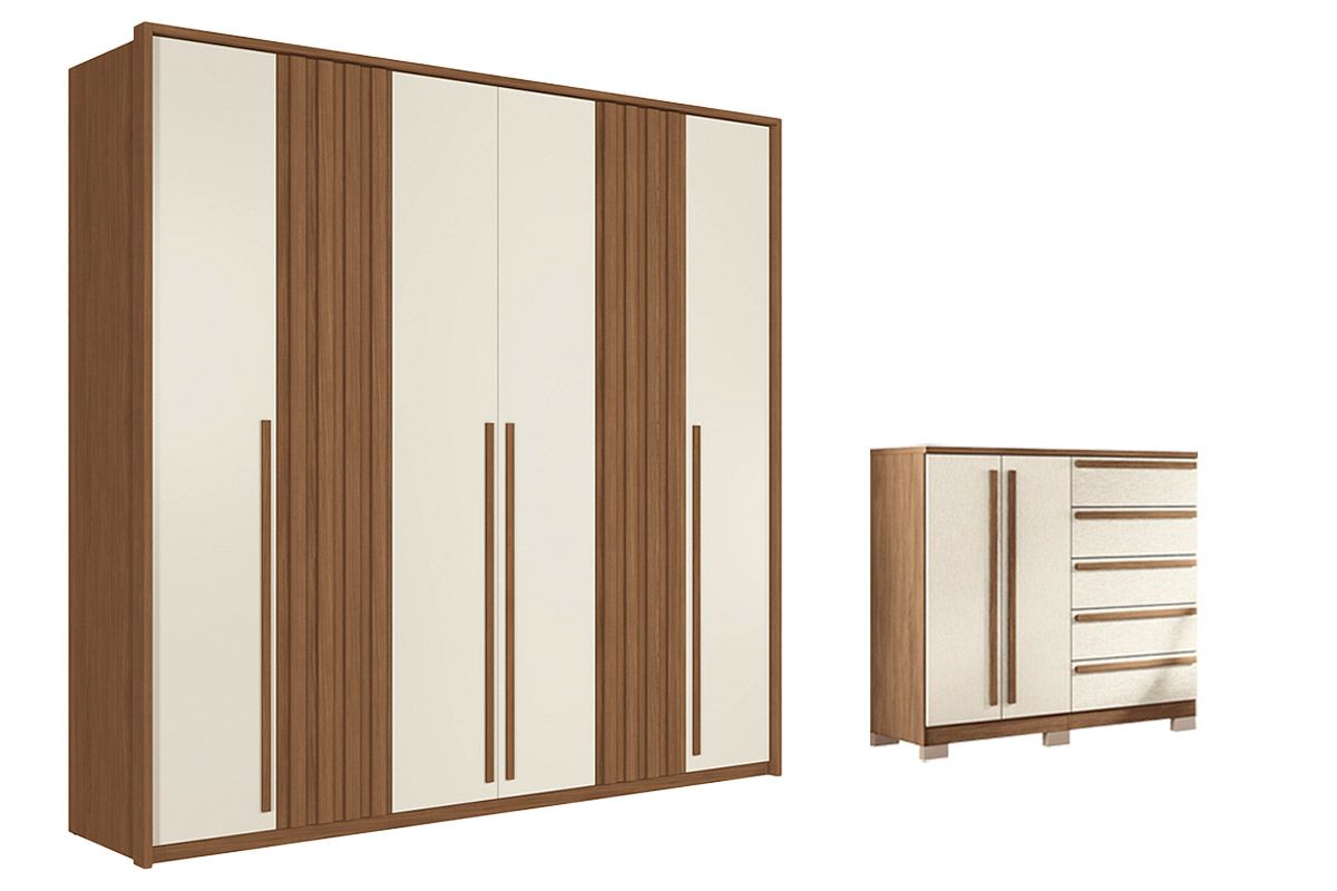 Conjunto Quarto Guarda Roupa + Cômoda QC413 S. Andirá