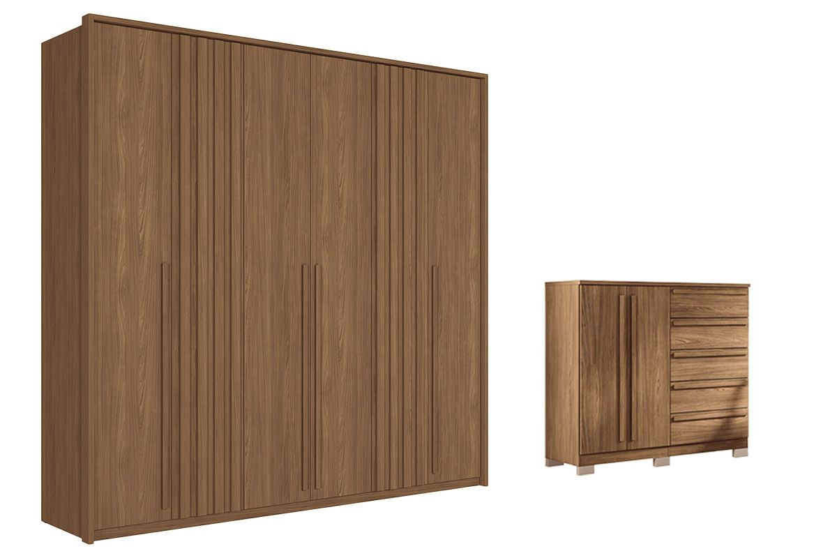 Conjunto Quarto Guarda Roupa + Cômoda QC413 S. Andirá