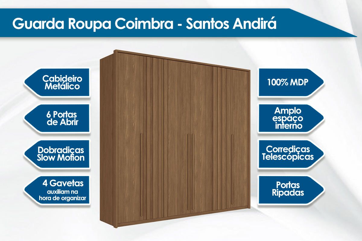 Conjunto Quarto Guarda Roupa + Cômoda QC413 S. Andirá
