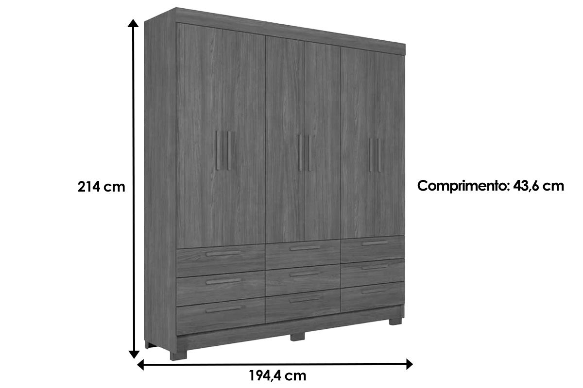 Conjunto Quarto Guarda Roupa + Cômoda QC448 S. Andirá
