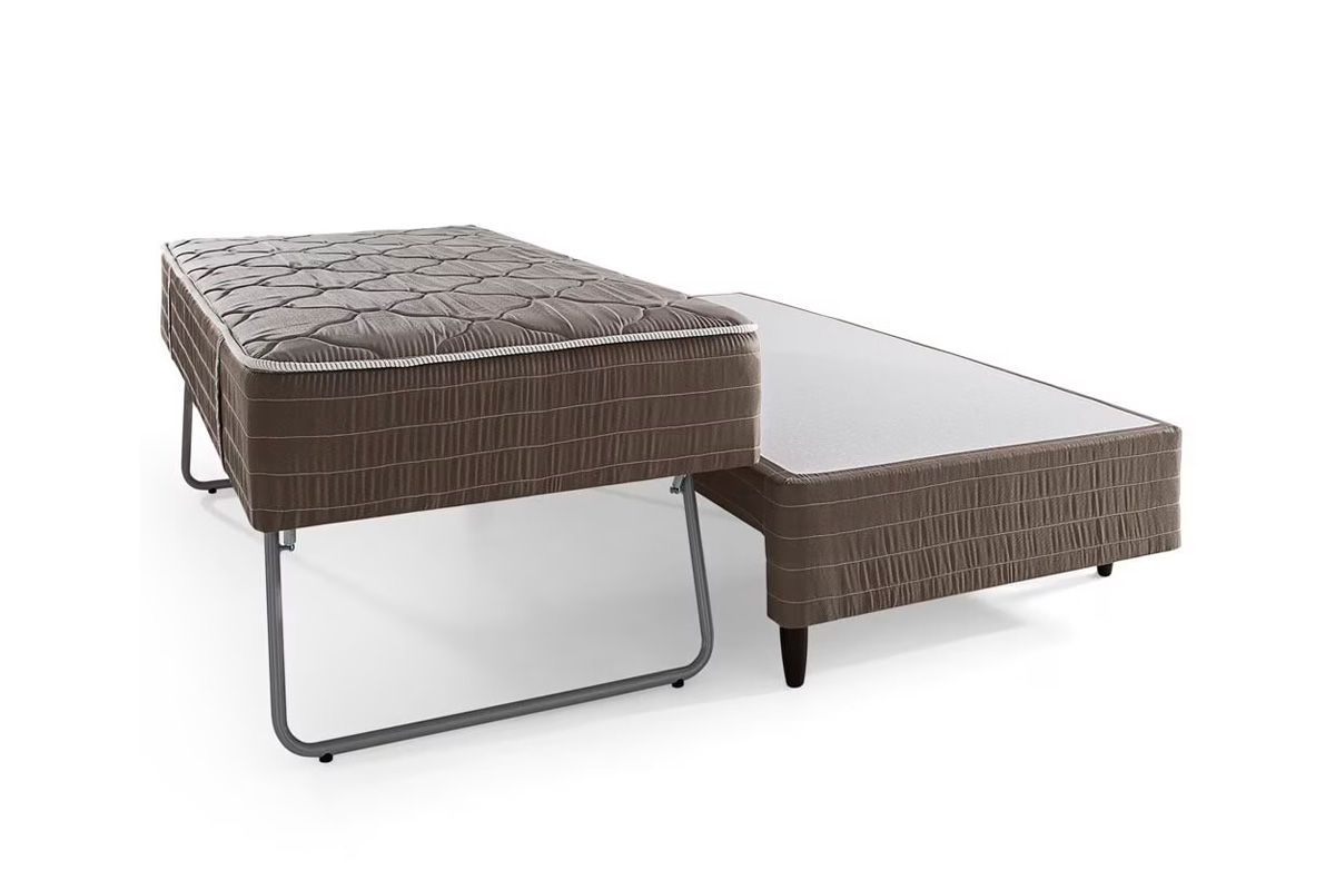 Cama Box c/Auxiliar Herval Hotel Molas MH1400Solteiro - 88x188x34 Cama Box c/Auxiliar Herval Hotel Molas MH1400Solteiro - 88x188x34