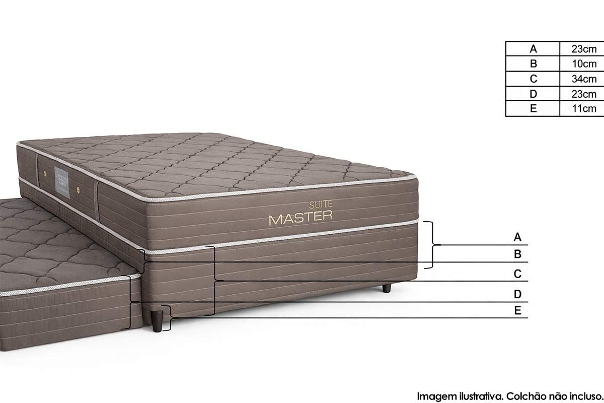 Cama Box c/Auxiliar Herval Hotel Molas MH1400 Cama Box c/Auxiliar Herval Hotel Molas MH1400