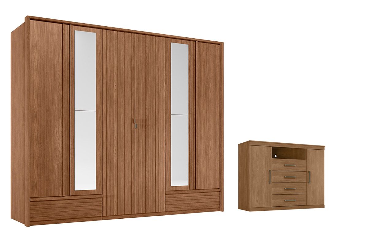 Conjunto Quarto Guarda Roupa + Cômoda QC518 S. Andirá