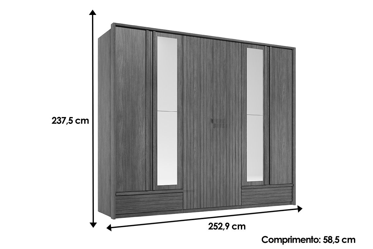 Conjunto Quarto Guarda Roupa + Cômoda QC518 S. Andirá