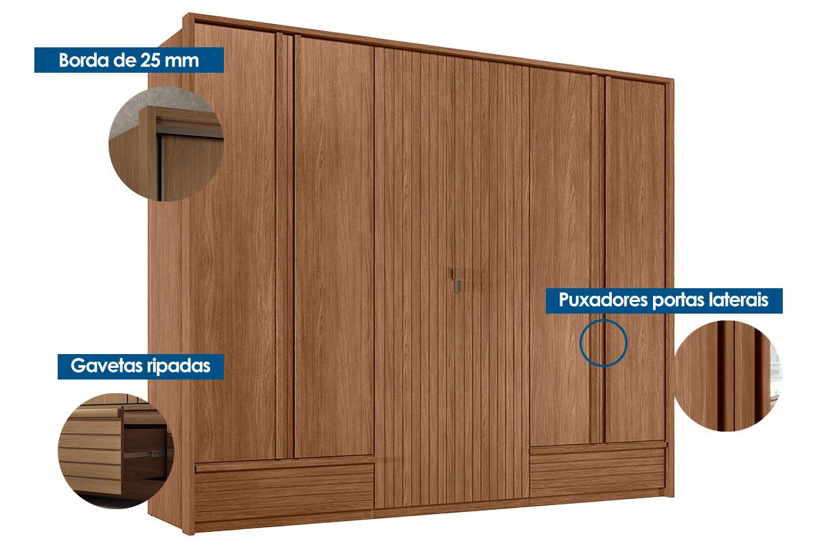 Conjunto Quarto Guarda Roupa + Cômoda QC527 S. Andirá
