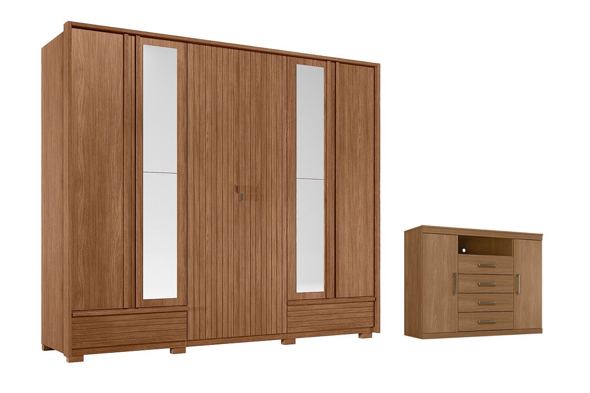 Conjunto Quarto Guarda Roupa + Cômoda QC537 S. Andirá