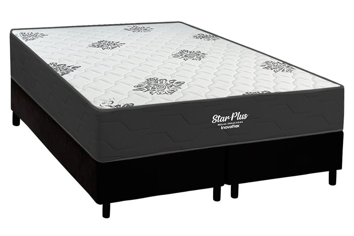 Cama Box CRC +Colchão Molas Star Inovaflex