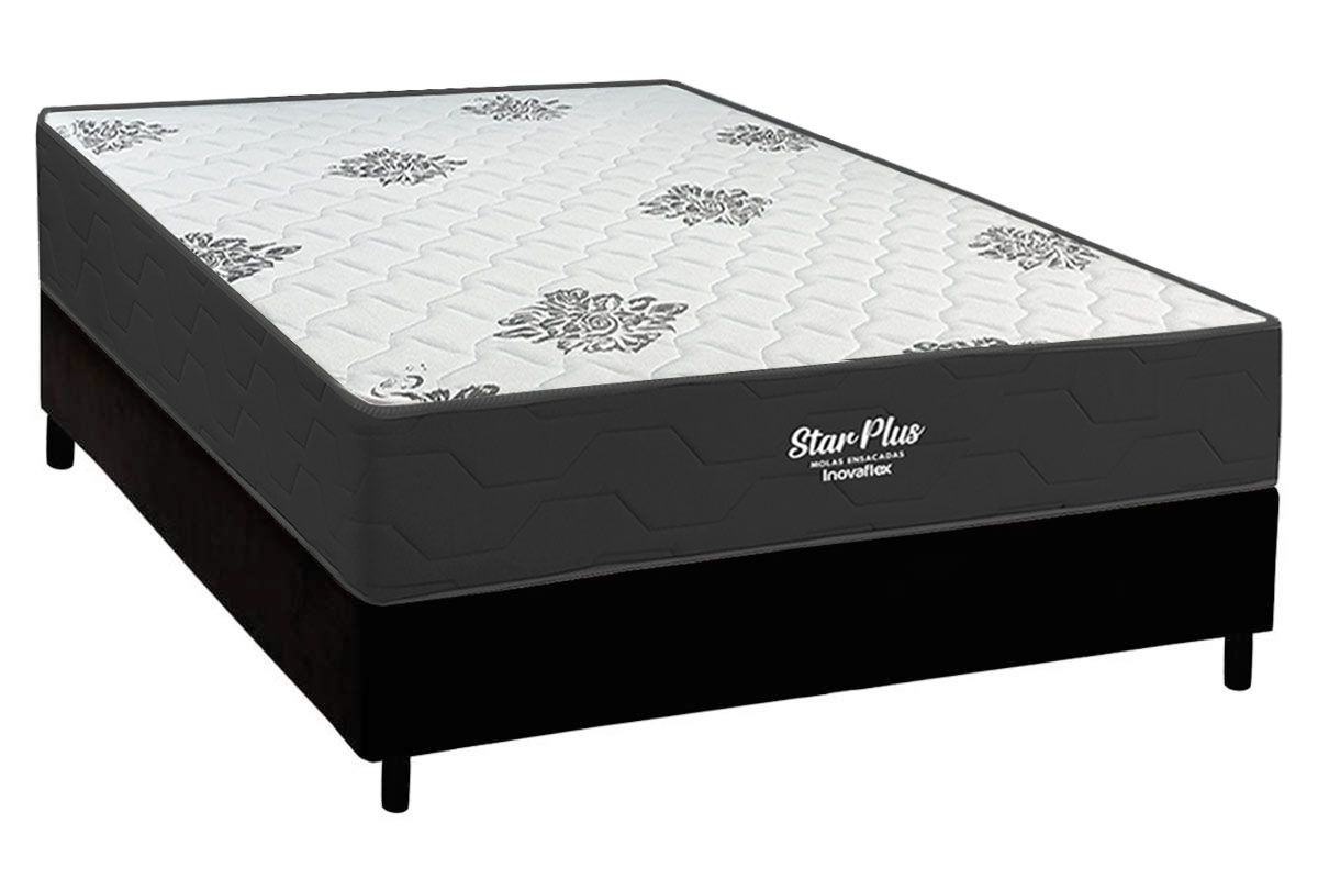 Cama Box CRC +Colchão Molas Star Inovaflex