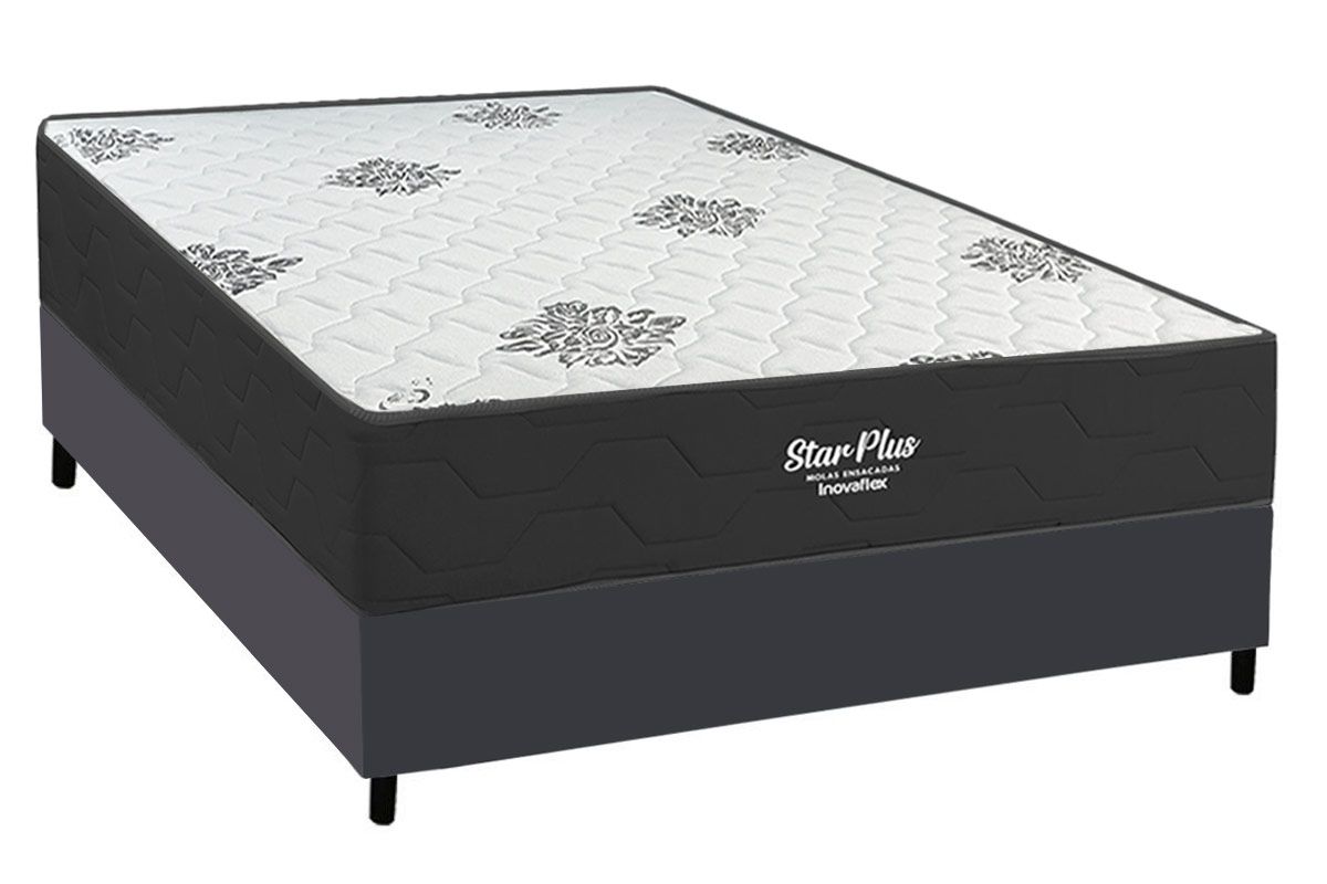 Cama Box CRC +Colchão Molas Star Inovaflex