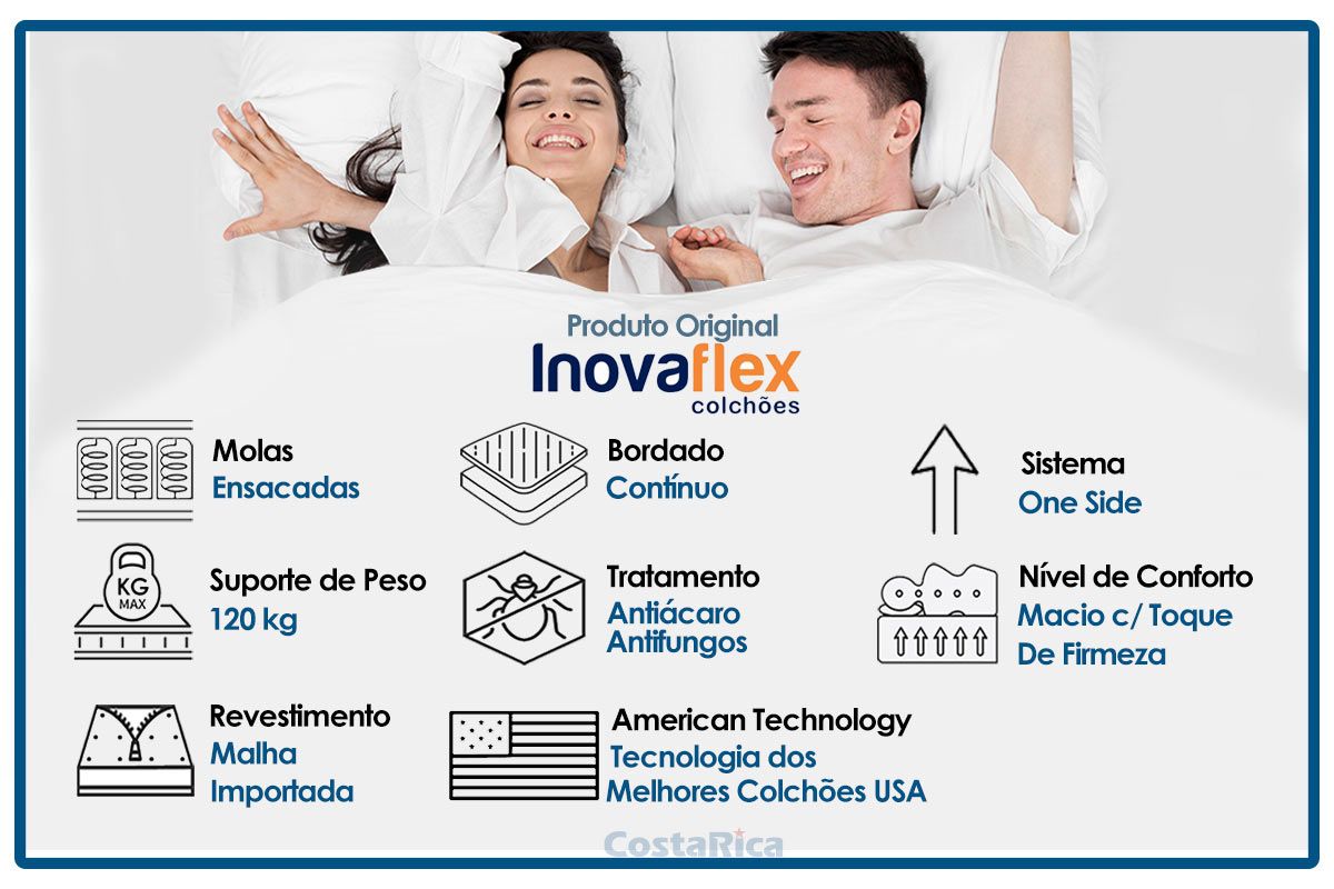 Cama Box CRC +Colchão Molas Star Inovaflex