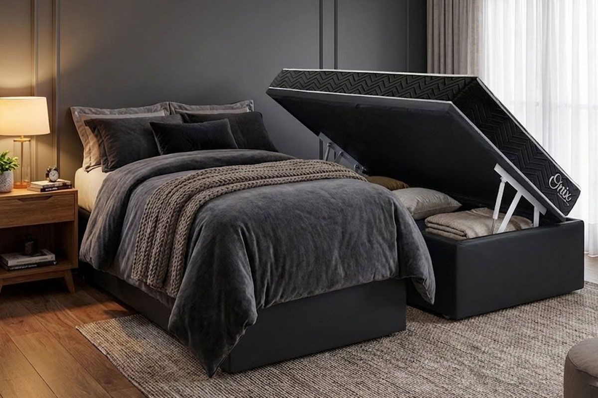 Cama Box Baú CRC +Colchão Ortopédico Onix Kappesberg