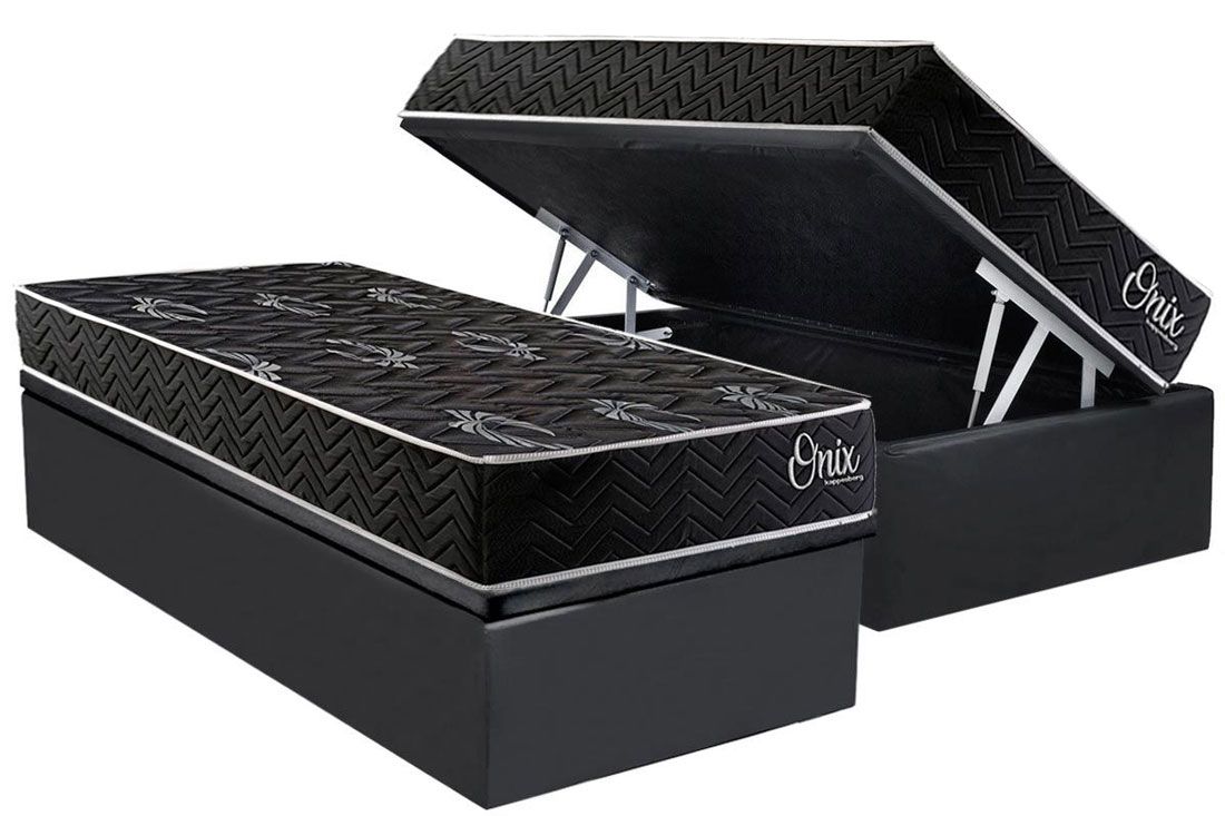 Cama Box Baú CRC +Colchão Ortopédico Onix Kappesberg