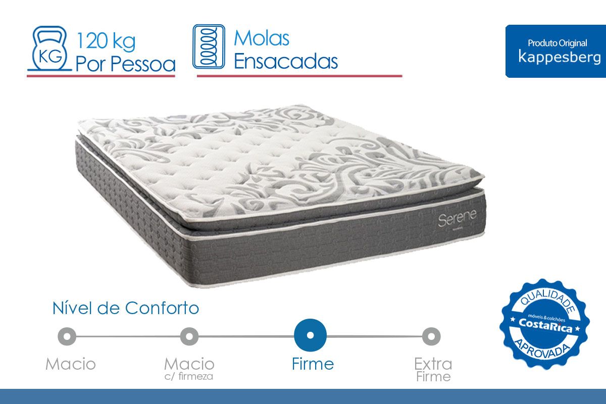 Cama Box CRC +Colchão Molas Serene Kappesberg