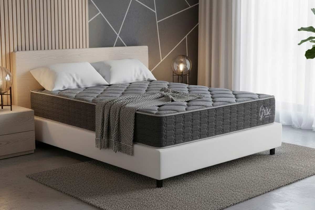 Cama Box CRC +Colchão Ortopédico Grise Kappesberg