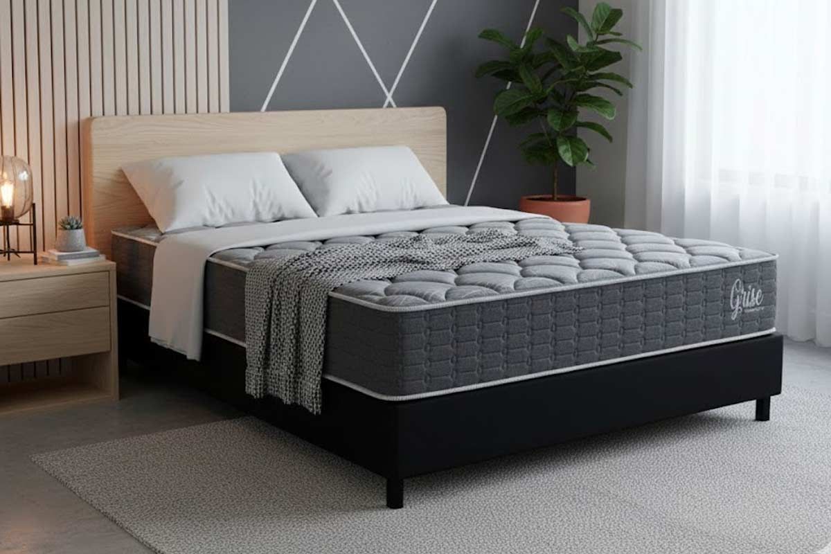 Cama Box CRC +Colchão Ortopédico Grise Kappesberg
