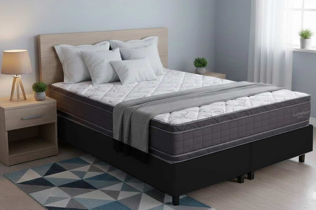 Cama Box CRC +Colchão Molas Inverno Verão Kappesberg