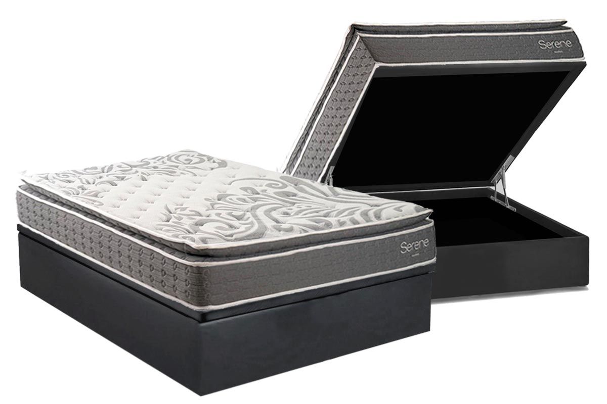 Cama Box Baú CRC +Colchão Molas Serene Kappesberg