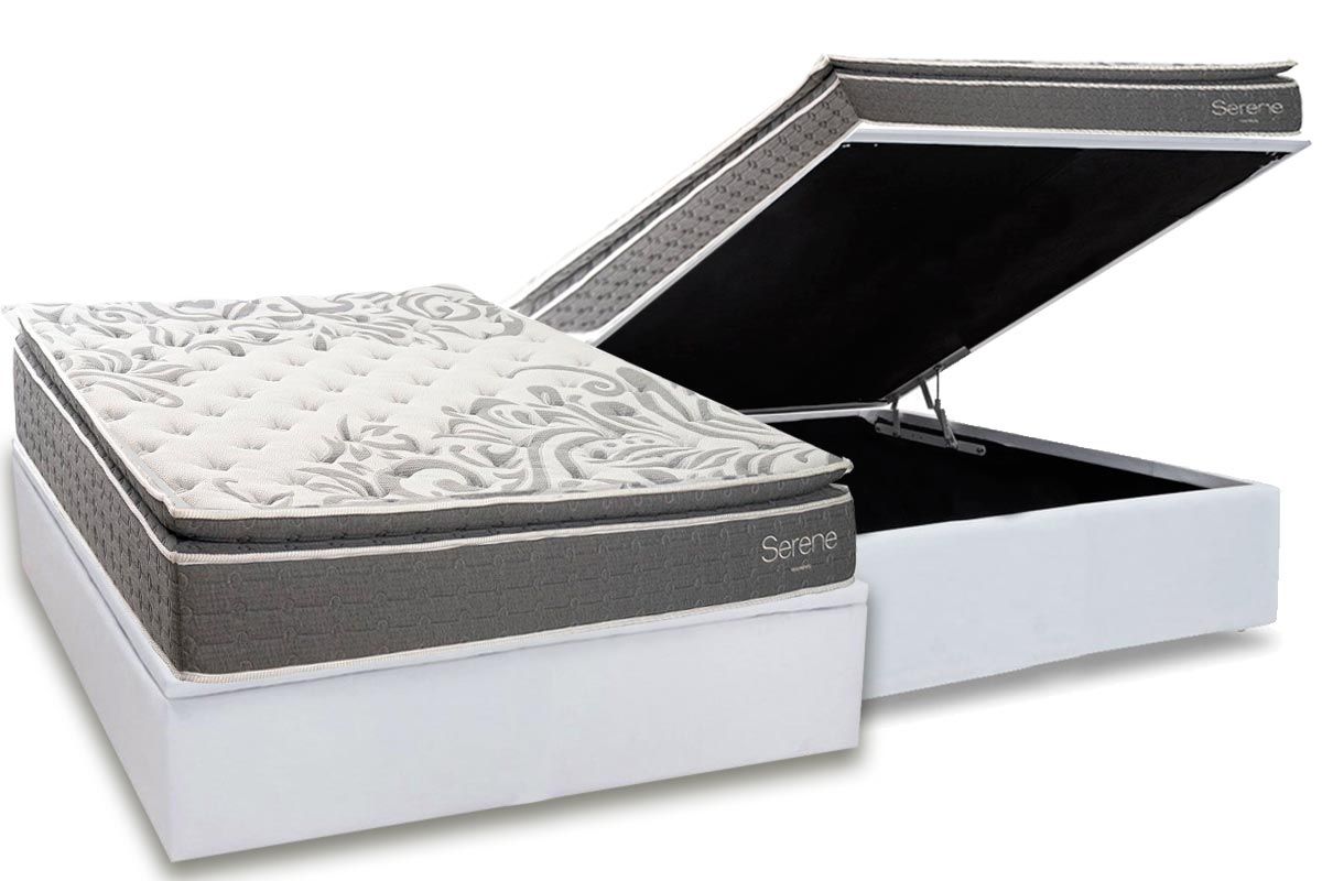 Cama Box Baú CRC +Colchão Molas Serene Kappesberg