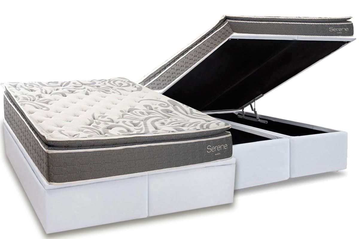 Cama Box Baú CRC +Colchão Molas Serene Kappesberg