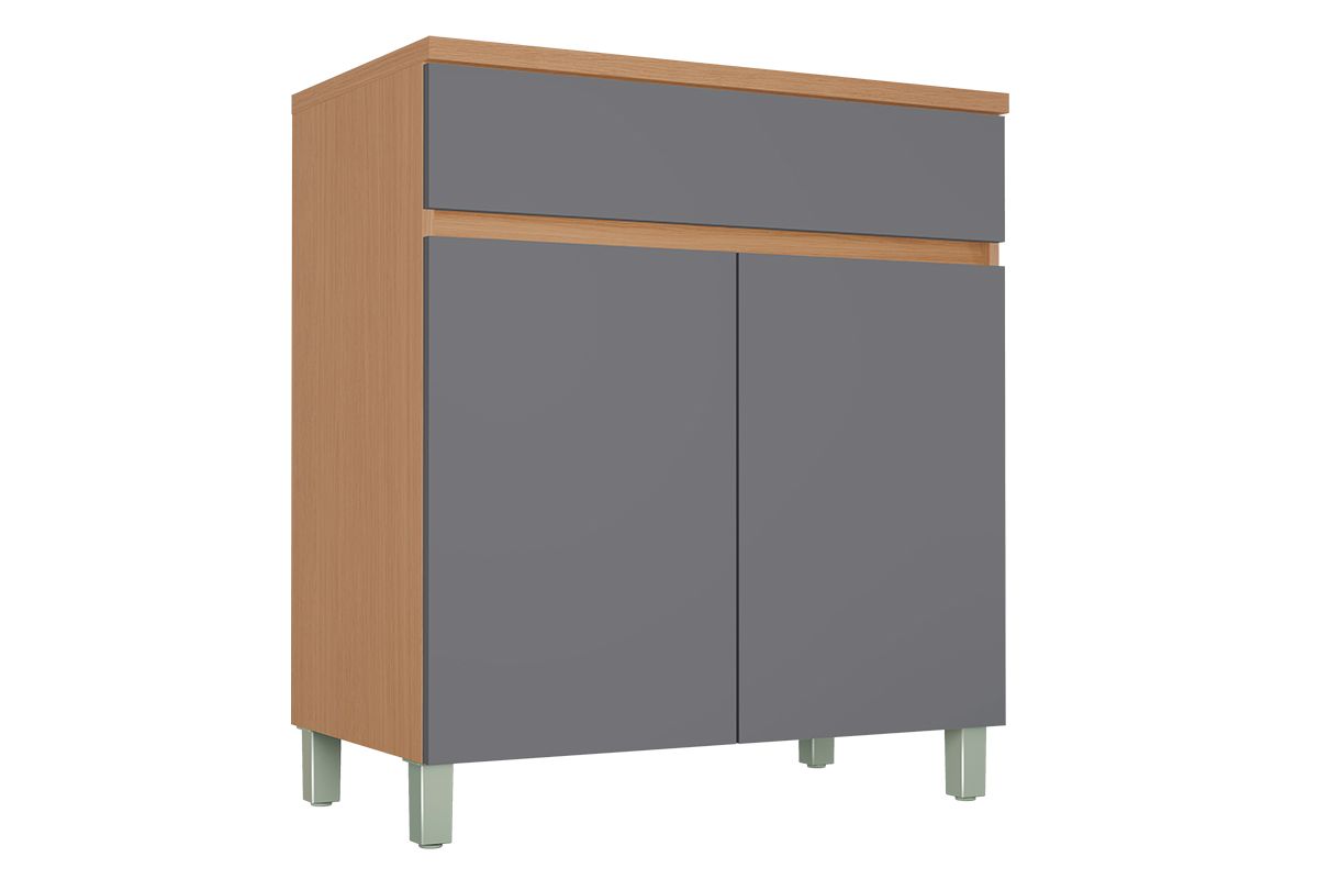 Balcão Cozinha Nesher Realeza c/2 Portas 1Gav 80cm